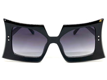 Oversized Vintage Retro Style SUNGLASSES Large Funky Black Frame 80847