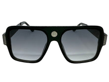 Classic Vintage Retro Luxury Hip Hop Rapper Style SUNGLASSES Large Black & Silver Frame 3078