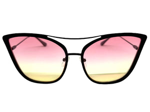Classic Vintage Retro Cat Eye Style SUNGLASSES Funky Matte Black Frame A305