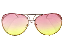 Oversized Exaggerated Vintage Retro Style SUNGLASSES Large Gold Frame 4165