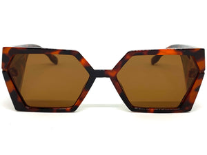 Exaggerated Modern Retro Futuristic Style SUNGLASSES Thick Funky Tortoise Frame 80811