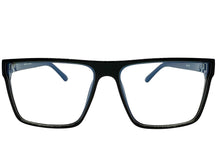 Classy Contemporary Modern Style Clear Lens Blue Light Block Computer EYEGLASSES Black Frame 35004