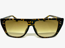 Classic Vintage Retro Style SUNGLASSES Square Tortoise Frame - Light Gradient Tint 1876