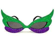 Vibrant Mardi Gras Party Club Beach Cruise Raver Festival SUNGLASSES Fun Shades Glitter Frame C924