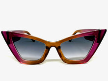 Oversized Vintage Retro Cat Eye Style SUNGLASSES Large Thick Purple Frame 1206