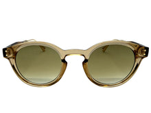 Classic Elegant Vintage Retro Style SUNGLASSES Round Champagne  Frame - Brown Lens 81012