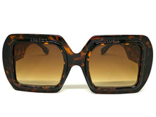 Oversized Exaggerated Vintage Retro Style SUNGLASSES Large Square Tortoise Frame 1351