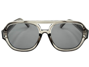 Classic Vintage Retro Style SUNGLASSES Large Thick Gray Acetate Frame C005