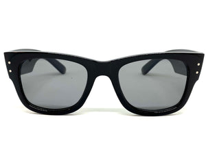 Classic Vintage Retro Style SUNGLASSES Thick Square Black Frame 6034