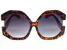 Oversized Vintage Retro Style SUNGLASSES X-Large Huge Tortoise Frame 80848