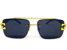 Men's Classy Elegant Luxury Retro Hip Hop Style SUNGLASSES Gold & Dark Wood Frame E0932
