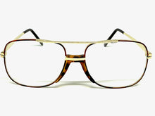 Classic TRUE Vintage Retro Aviator Style Clear Lens EYEGLASSES Gold Frame - Glass Lens 9006