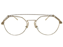 Exaggerated Classic Vintage Retro Style Clear Lens EYEGLASSES Gold Metal Frame AB252