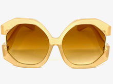 Oversized Vintage Retro Style SUNGLASSES X-Large Huge Tan Frame 80848