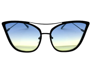 Classic Vintage Retro Cat Eye Style SUNGLASSES Funky Matte Black Frame A305
