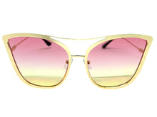 Classic Vintage Retro Cat Eye Style SUNGLASSES Funky Gold Frame A305