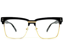 Classy Elegant Sophisticated Luxury Style Clear Lens EYEGLASSES Black & Gold Frame 6462