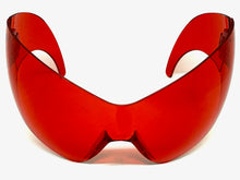 Oversized Space Futuristic Robotic Cyclops Shield Costume Party SUNGLASSES Huge Red Lens 2170