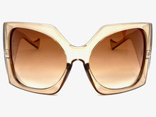 Oversized Exaggerated Vintage Retro Style SUNGLASSES Huge Thick Nude Frame 80571