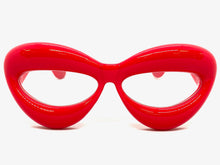 Oversized Exaggerated Retro Clear Lens EYEGLASSES Large Red Optical Frame - RX Capable 80555