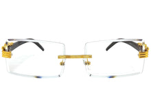 Classy Elegant Luxury Modern Designer Style Clear Lens EYEGLASSES Gold Rimless Frame 5302