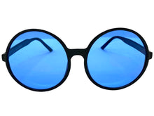 Oversized Classic Vintage Retro Style SUNGLASSES X-Large Round Black Frame 1734