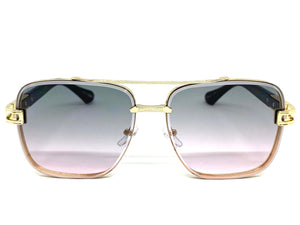 Classic Vintage Retro Aviator Style SUNGLASSES Gold & Black Frame 1706