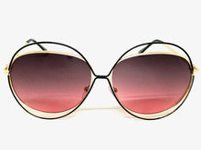 Oversized Exaggerated Vintage Retro Style SUNGLASSES Large Gold Frame A253