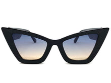 Oversized Vintage Retro Cat Eye Style SUNGLASSES Large Thick Black Frame E1790