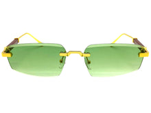 Classy Elegant Luxury Modern Style SUNGLASSES Rimless Gold Frame 5335