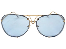 Oversized Exaggerated Vintage Retro Style SUNGLASSES Large Rose Gold Frame 4165