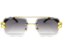 Men's Classy Elegant Luxury Retro Hip Hop Style SUNGLASSES Gold & Faux Wood Frame 5256