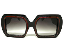 Oversized Exaggerated Vintage Retro Style SUNGLASSES Large Square Black Frame 1351