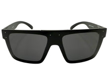 Classic Hardcore Biker Gangster Wrap Shield Style POLARIZED SUNGLASSES Black Frame - Dark Lens X0030