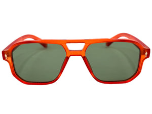 Classic Vintage Retro Hip Hop Style SUNGLASSES Square Matte Orange Frame 80930