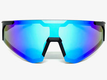 Oversized Retro Sporty Wrap Around Style SUNGLASSES Large Black Frame 9057