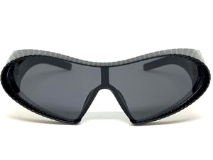 Oversized Exaggerated Modern Retro Futuristic Style SUNGLASSES Large Black Frame 1308