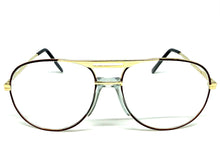 Classic TRUE Vintage Retro Aviator Style Clear Lens EYEGLASSES Gold Frame - Glass Lens M306