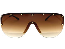 Oversized Exaggerated Modern Retro Style SUNGLASSES Large Gold Frame 2280