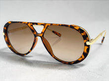 Classy Elegant Vintage Retro Aviator Style SUNGLASSES Large Tortoise & Gold Frame 2888