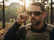 Military Tactical Hunting Fishing Wrap Around Safety POLARIZED SUNGLASSES Camouflage Frame - Brown Lens CAMO2