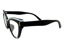 Classic Elegant Vintage Retro Cat Eye Style READING GLASSES READERS Black Frame +2.50