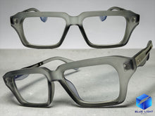 Classic Vintage Retro Style Clear Lens Blue Light Block Computer EYEGLASSES Gray Frame 2037