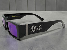 Classic Hardcore Biker Gangster Style LOCS SUNGLASSES Large Thick Black Frame - Green & Blue Lens 91320