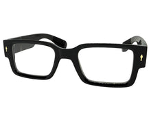 Classic Vintage Retro Style Clear Lens EYEGLASSES Thick Square Matte Black Frame 35009