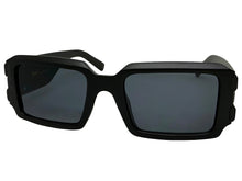 Classic Hardcore Biker Gangster Style LOCS SUNGLASSES Large Thick Matte Black Frame - Dark Lens 91336