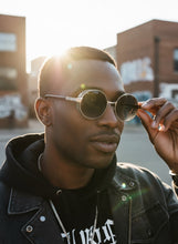 Classic Elegant Vintage Retro Style SUNGLASSES Oval Silver Frame - Gradient Lens 27740