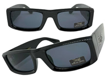 Classic Hardcore Biker Gangster Style LOCS SUNGLASSES Large Thick Black Frame - Dark Lens 91335
