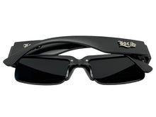Classic Hardcore Biker Gangster Style LOCS SUNGLASSES Square Black Frame - Dark Lens 91194