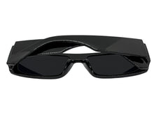 Classic Hardcore Biker Gangster Style SUNGLASSES Thick Rectangular Black Frame - Dark Lens 81019